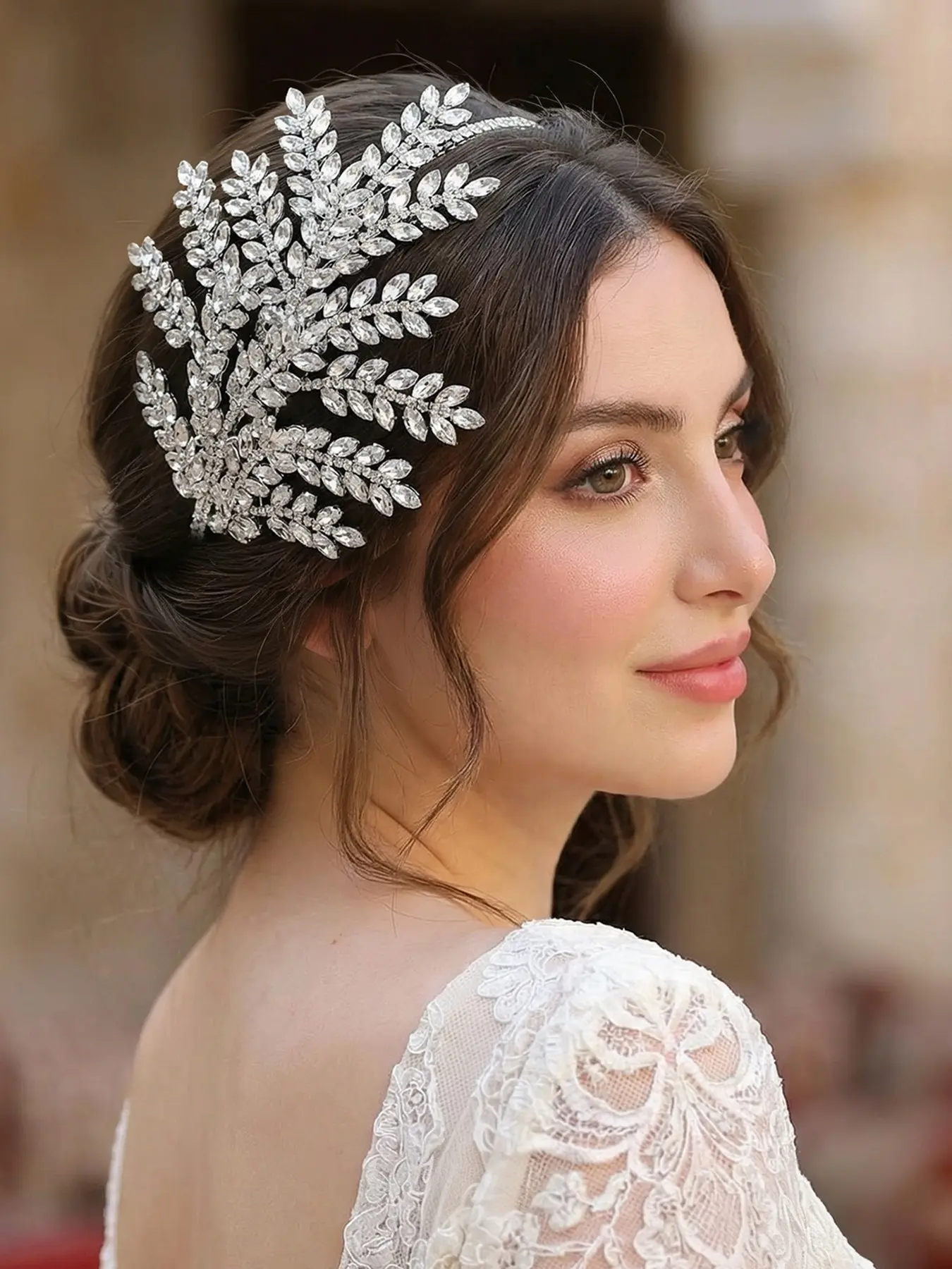 Luxury Rhinestone Hair Band Rapunzel Crown for Wedding Bride Maid of Honor, Fashion Headpiece for Party Gathering Holiday Dance