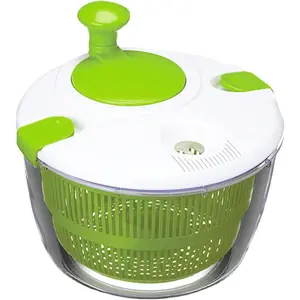 Salad Spinner 5L Vegetable Washer Dryer Drainer Strainer with Bowl & Colander Multi-Use Lettuce Spinner Fruit Washer Pasta and Fries Spinner