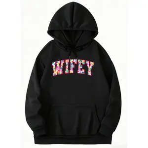 Relaxed Fit Leopard Print Hoodie – Soft, Cozy Wifey Chic Long Sleeve for Women