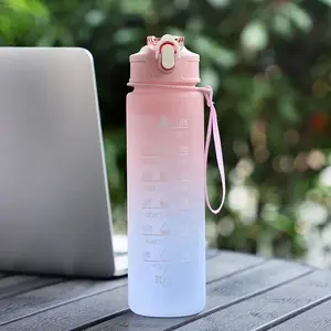 600ml Water Bottles Fashion Water Bottle with Straw BPA Free Portable
