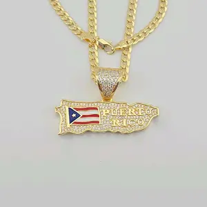puerto rico chain 24" gold plated 14k