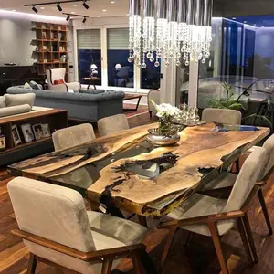 [OST103] Olive Wood Epoxy Table custom epoxy river slab table, Executive Desk, Custom Large Epoxy River Table, Solid Wood Slabs Table, Large Computer Office Desk Workstation, Business Furniture for Home Office (ERT24010)