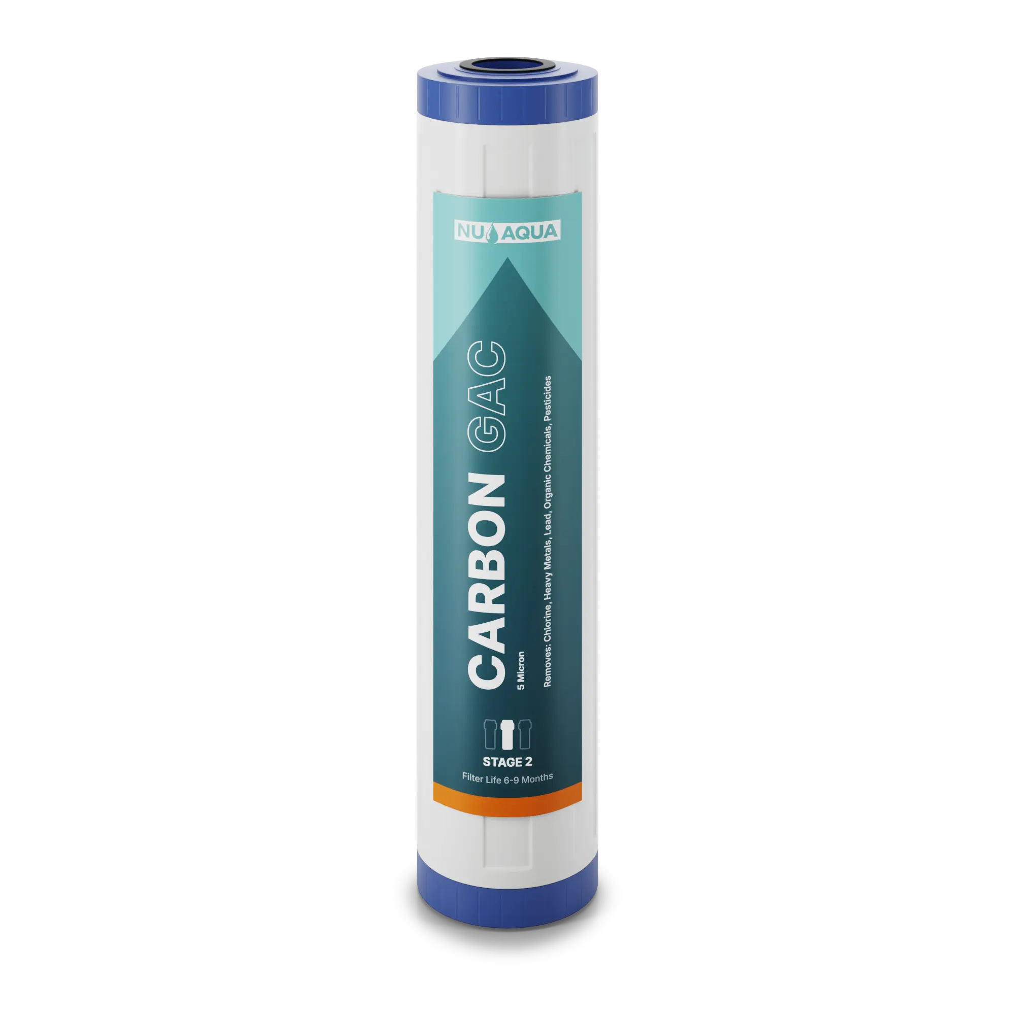 NU Aqua 4.5" x 20" 5 Micron Whole House Granular Carbon Filter