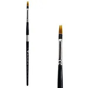 Trekell Golden Taklon Short Handle Artist Brush -  Size 1/8" Grainer