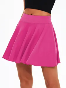 Women's Pleated Tennis Stretch Skirt with Pockets, High Waist Sports Golf Skort, Slim-Fitting for Running and Tennis, All Seasons