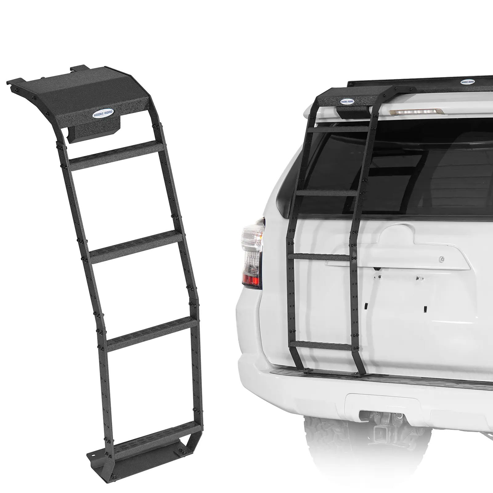 Hooke Road Aluminum Rear Hatch Ladder for 2010-2024 Toyota 4Runner, High Tensile Metal Rear Rack Accessory with Dependable Support & Effortless Ascend, Automotive Tools, Equipment, Car Accessories