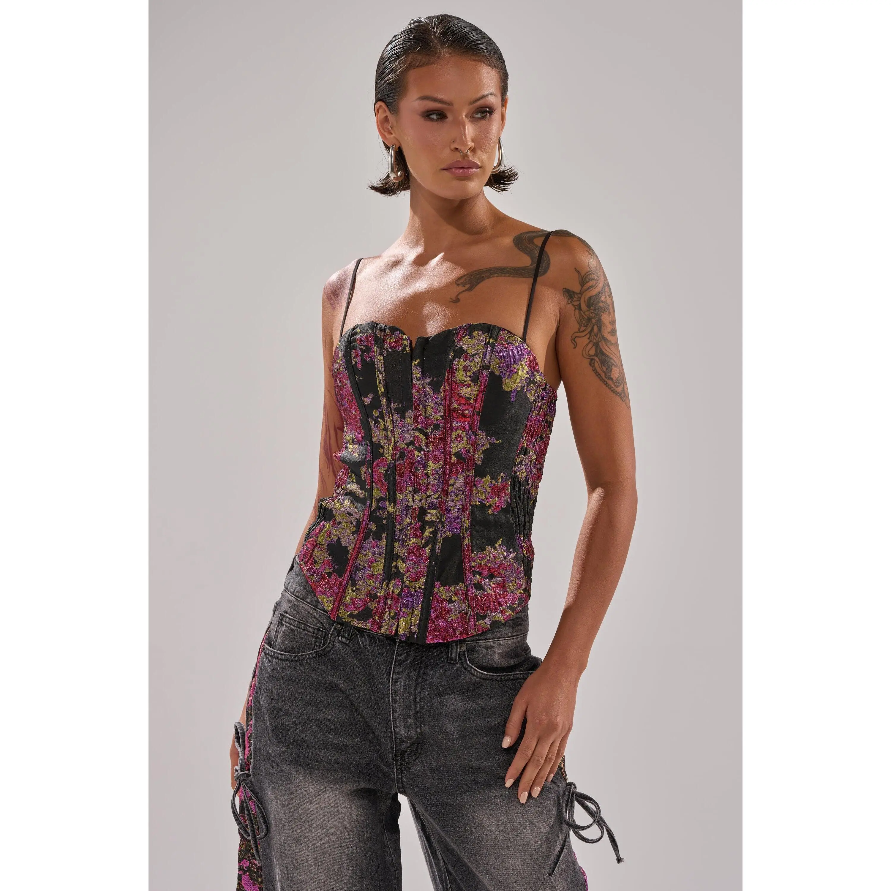 LETS PARTY BROCADE CORSET