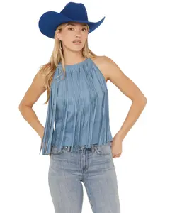 Idyllwind Women's Madie Faux Suede Fringe Tank - Iwsp24k1-Stelbl