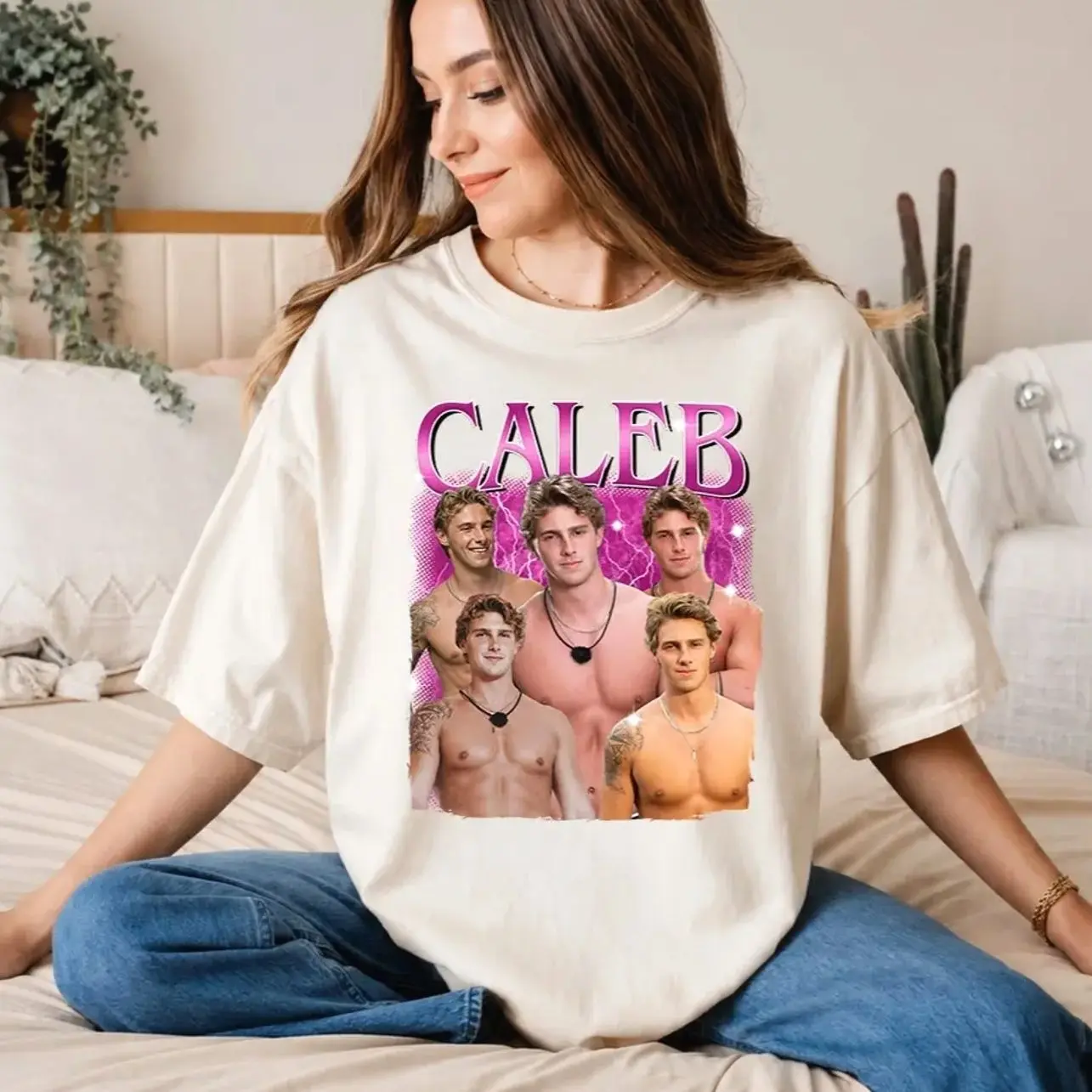 Caleb Fan Favorite Graphic Tee  | Love Island Inspired Vintage Shirt | Unisex Oversized T-Shirt
