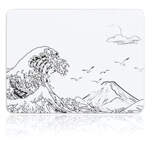 ATTACK SHARK CM05SE Glass Gaming Mouse Pad for Esports, Nano-Etched Tempered Glass Surface, Ultra-Smooth Low Friction Hard Mousepad, Waterproof Large Desk Mouse Mat for PC Setup