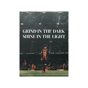 Lionel Messi Motivational Satin Posters (210gsm), gift, soccer poster, Kids Room Decor, football posters, Soccer Player Poster, Barcelona,