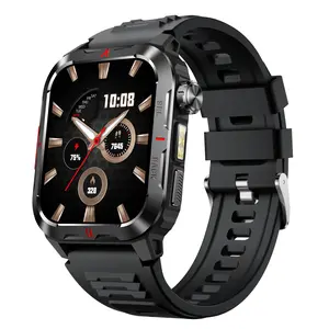 Aolon Tetra S5 Military-Grade rugged Smartwatch | 1.93'' Screen | Precision Compass | Flashlight | IP68 & 1ATM Waterproof | Custom Buttons | Digital Crown | for Outdoor & Fitness | Workout | Men Women's Gifts | iPhone IOS Android Compatible