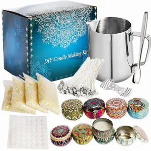 DIY Candle Making Kit – Beeswax Pouring Set with Wicks, Jars & Tools