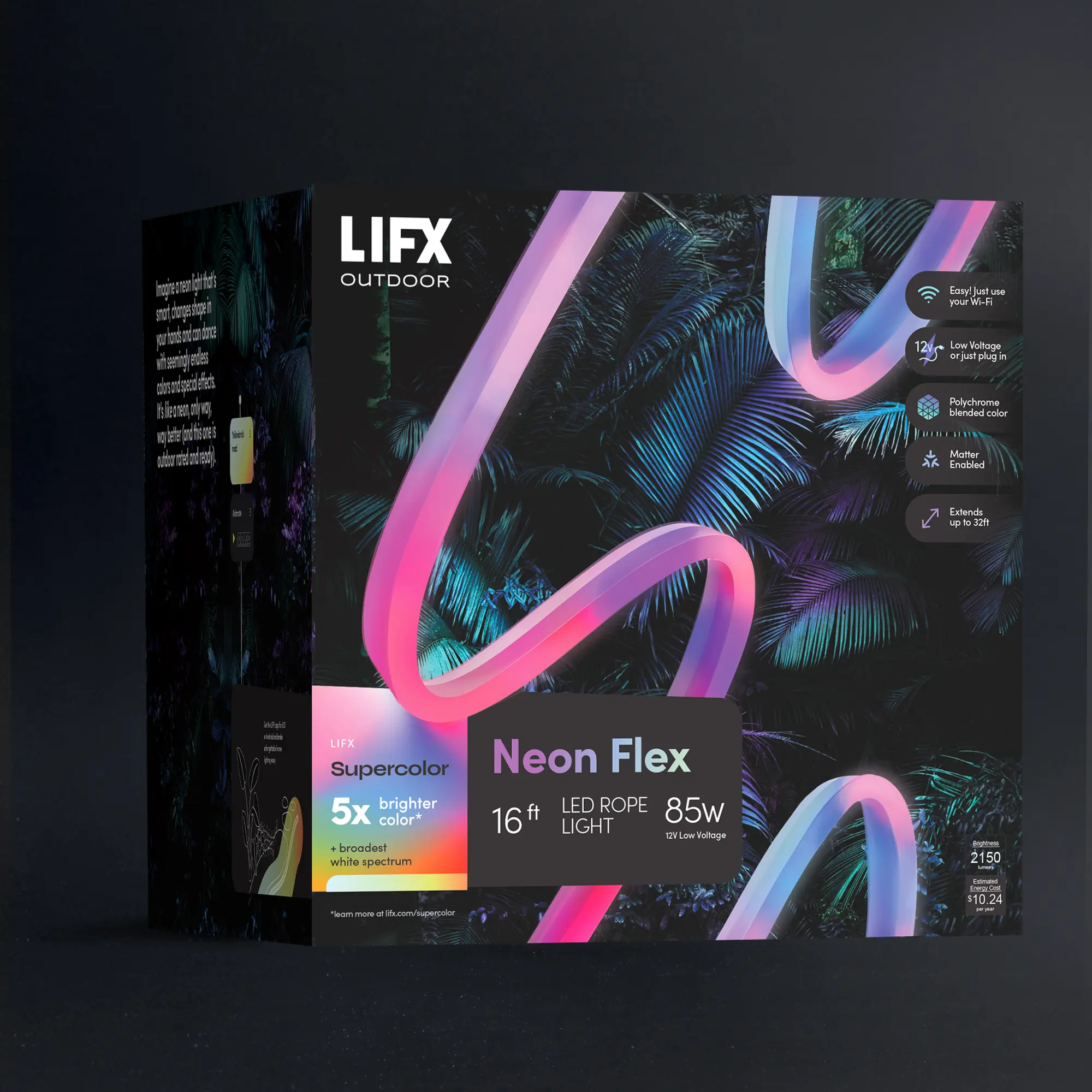 LIFX Outdoor SuperColor Neon Flex 16ft - 2150 Lumens