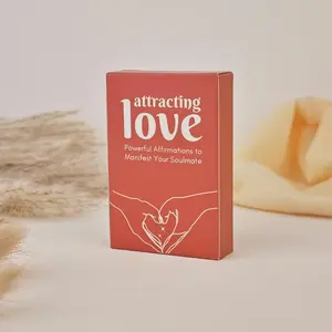 Attracting Love Affirmation Cards, 54-Card Manifestation Deck, Soulmate Attraction and Self-Love Guidance Cards, Positive Relationship Affirmations Gift for Women