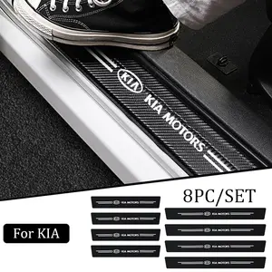 Kia Logo Car Door Sill Protector Sticker, Anti-Scratch Waterproof Dustproof Wear Resistant, Universal Fit Auto Accessories, Vehicle Exterior Decoration