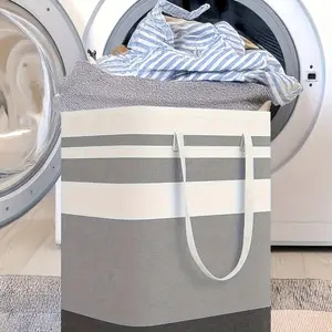 large laundry basket bag waterproof independent laundry basket foldable high leg clothes basket with extended handle