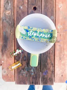 H2.0 Tumbler Glitter Name Plate