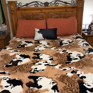 King Sized Super Soft Cow Print Blanket
