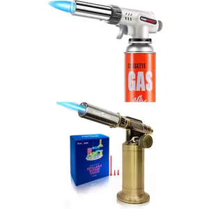 2 Pack Cooking Lighter - Culinary, Sous Vide, Charcoal Lighters Starter, Thrower Fire Grill Gun for Searing Steak, Creme Brulee, BBQ(Tank Not Included)