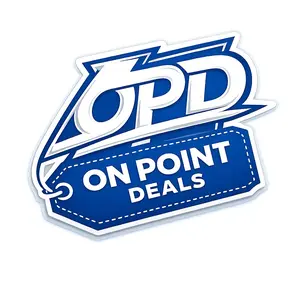 On Point Deals Sticker - Color Blue and White Sticker