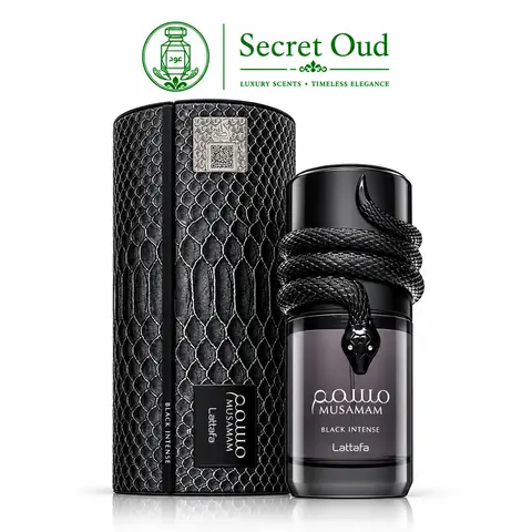 Lattafa Musamam Black Intense EDP - Unisex Long-Lasting Bold Aromatic Luxurious Fragrance, Single Item Beauty Product, Ideal Father's Day Gifts, Long Lasting Perfume for Men & Women