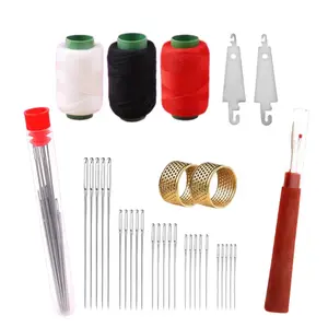 34-pieces Big Eye SteelNeedles Set，Sewing Needles Kit for DlY Sewing Projects，Thin Handmade Quilting，Home sewing set，Christmas Sewing Set