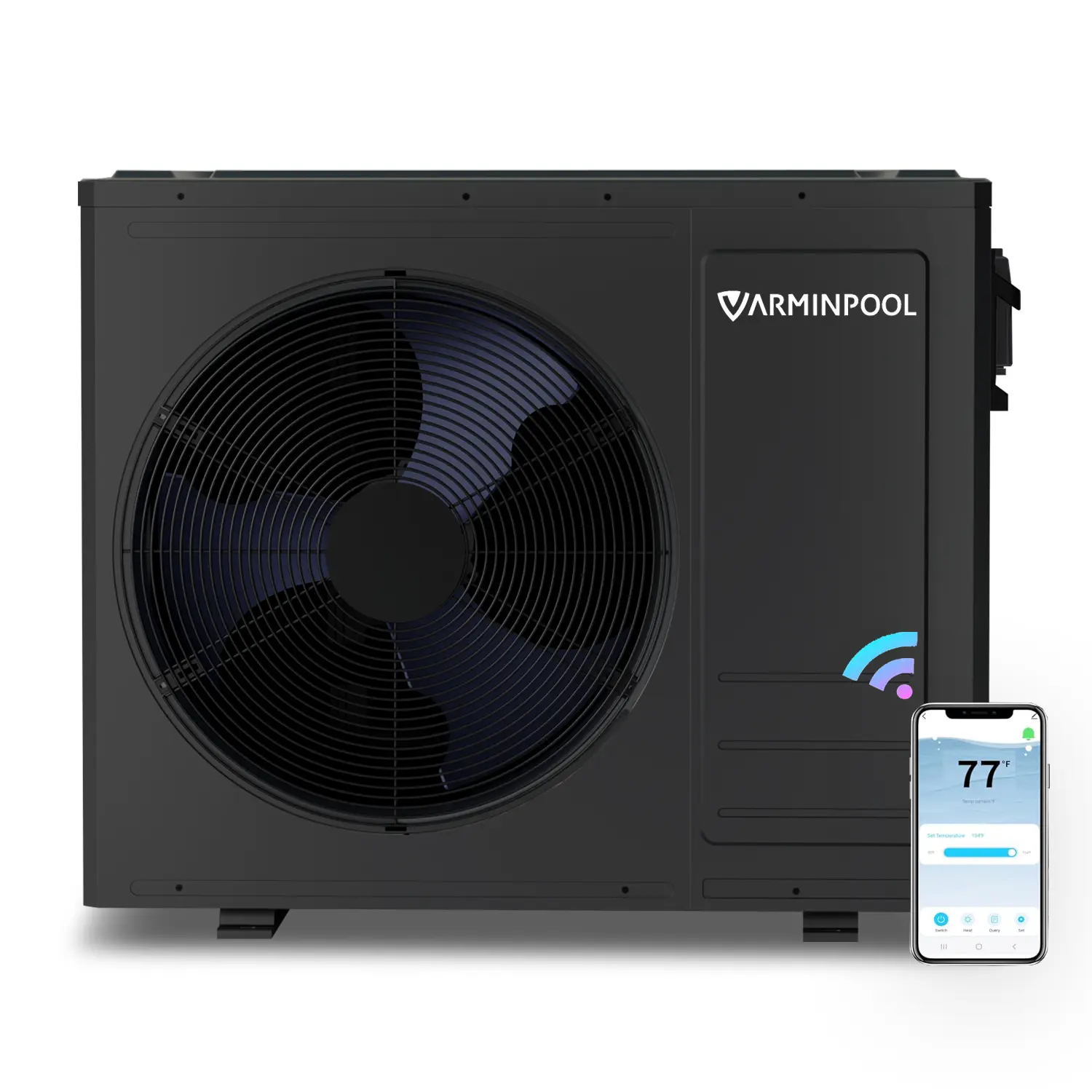 35100 BTU Electric Pool Heater for Inground Pool 10000 Gallon Above Ground Pool Heater Swimming Pool Heater Pump Heating or Cooling WiFi Control Schedule 220V 60HZ