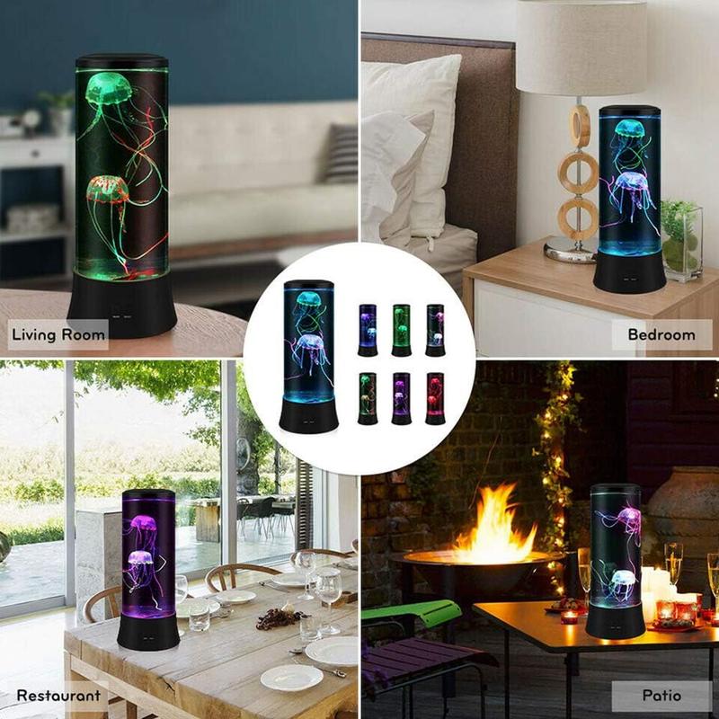 Edier 7-Color Setting Jellyfish Tank Lamp - Perfect Home Office Decoration & Ideal Gift for Children - Enhances Aesthetics in Any Room