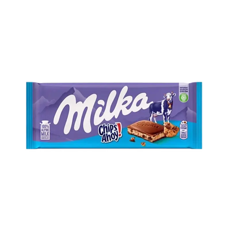 Milka Chips Ahoy Cookies Filled Chocolate -1 Bar From Germany