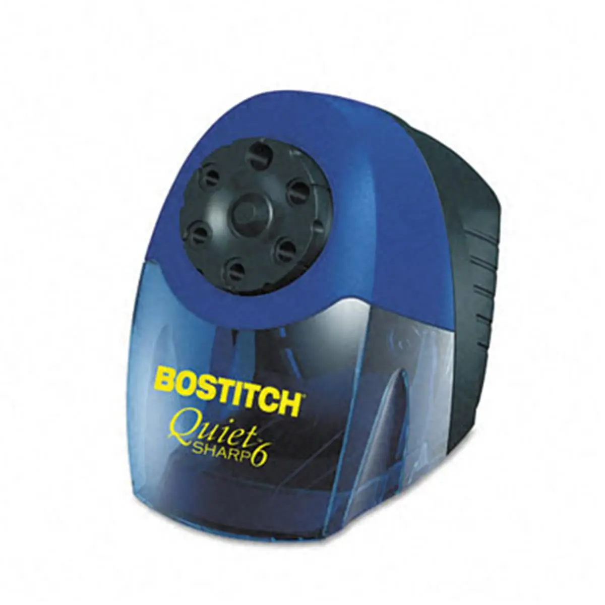 Stanley Bostitch Quiet Sharp 6 Commercial Desktop Electric Pencil Sharpener, Pen Cutter, Blue Office Supplies, Fast Sharpen