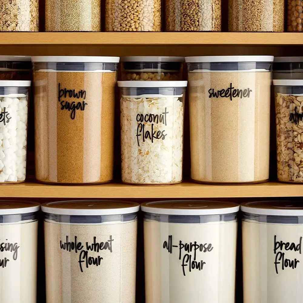 Food Spice Label Sticker, Removable Spice Label Sticker, Food Storage Jar Label for Home Kitchen Dining Room Dormitory, Pantry Labels