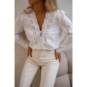 Ecru Embroidered Ruby Shirt