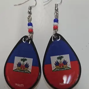 Tear Drop Haitian Earrings - Mode Fashion Earrings for Women, Female Accessories for Women