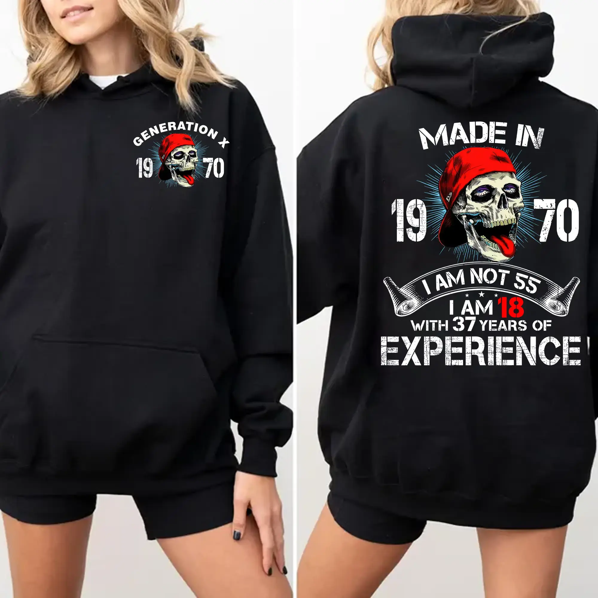 [Made in USA] Custom Year Generation X Hoodie New Version, The FAFO Generation Hoodie, Raised on Hose Water and Neglect, Funny Generation Quote Street Style Fleece Fabric Tops Collection For Men For Women, Perfect Gift