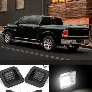 2 Pcs LED License Plate Light, Led Lights Car | Fits Ram 1500/2500/3500 Pickup 2003-2018, Dual Voltage For Multiple Circuits, 6500K High-Intensity Light Ensure Driving Safety, DIY Install No Professional Service, Long-Lasting Durable
