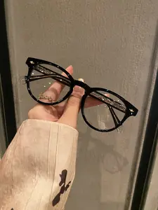 Radiant Muse Series Luxury Vintage Blue Light Blocking Glasses for Women Men Aesthetic Round Square Eyeglass Frame TikTok Viral Office Siren Nerd Fake Glasses Anti Eye Strain Clear Lens Computer Gaming Glasses Retro Fashion Optical Eyewear