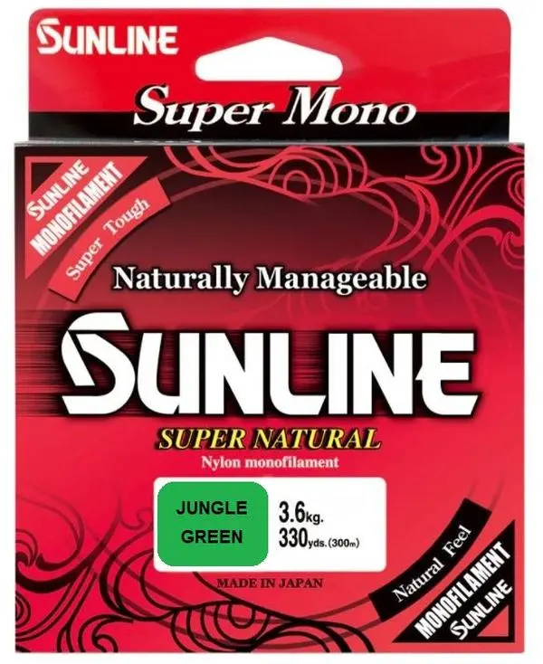 Sunline Super Natural Nylon Monofilament Fishing Line - 0UV-R Processing, 330 yds, 4-30 lb Test, Easy to Handle, 330 Yards