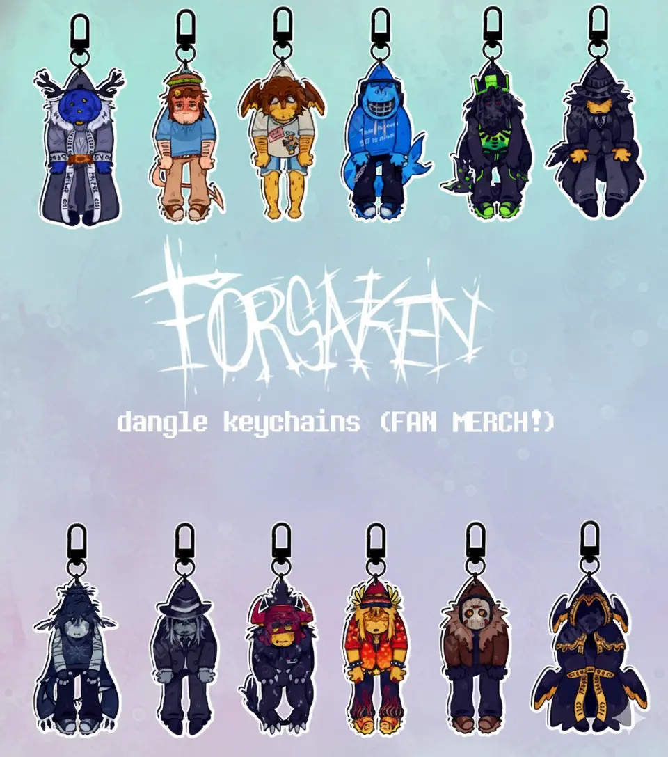 夢100 アトフェス アイフェス 缶バッジ アクキー ROBLOX FORSAKEN Dangle Keychains! Dusekkar, 007n7, Shedletsky
