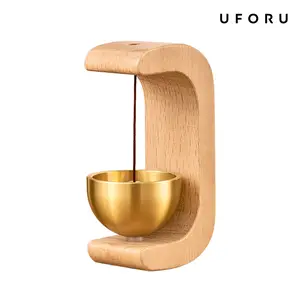 UFORU Suction Door Type Solid Wood Wind Chime,  Hangable Entry Door Bell, Vintage Door Bell Hanging Ornament, Home Decor Supplies, Wall Decor,  Modern ，Valentine's Day gift #SummerWins#DFYD