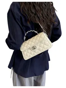 Women's Handbag Quilted Shoulder Bag Crossbody Chain Design Chain Strap Bag Daily Use Commuting Essentials, Stylish & Functional Accessory