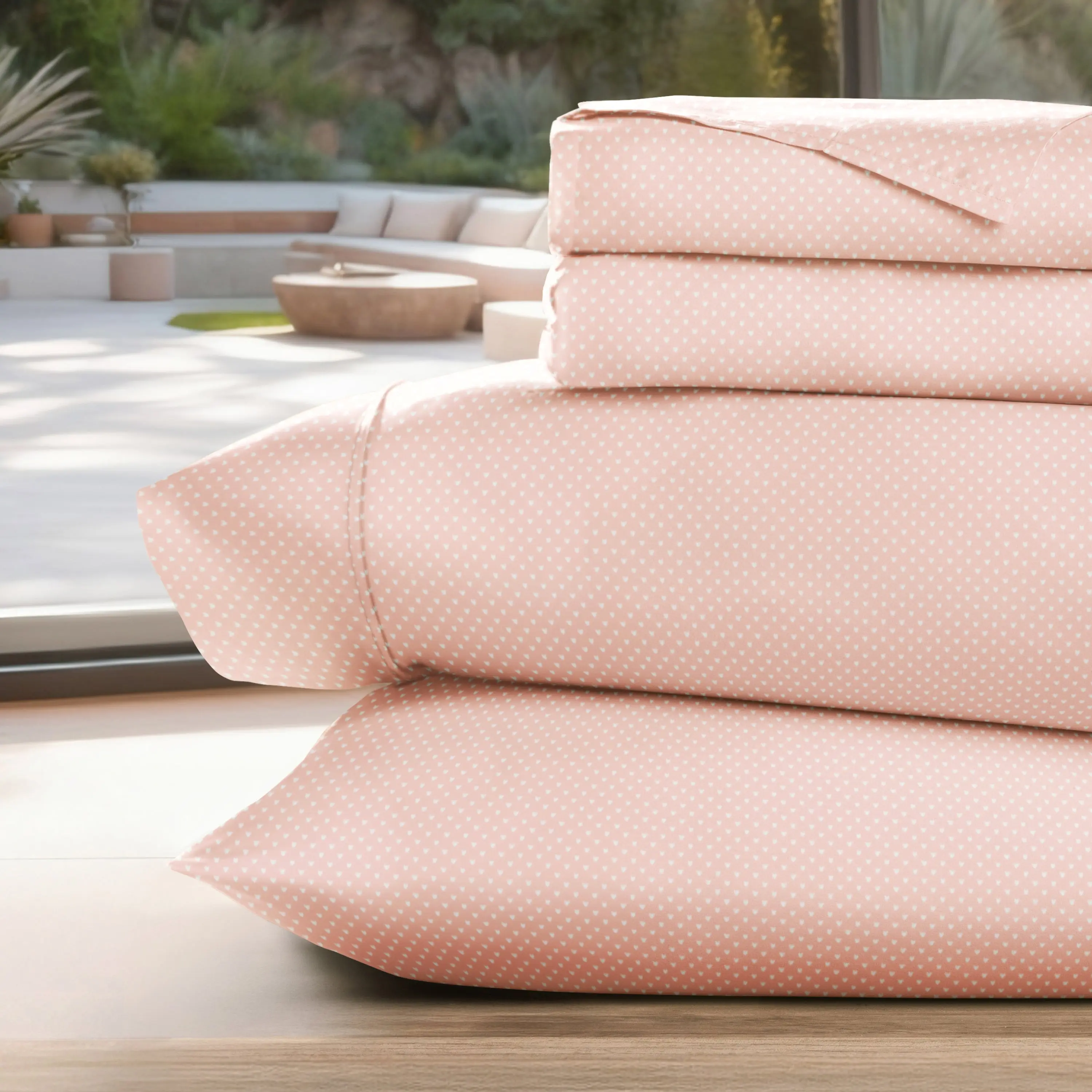 My Heart Pattern 4-Piece Sheet Set