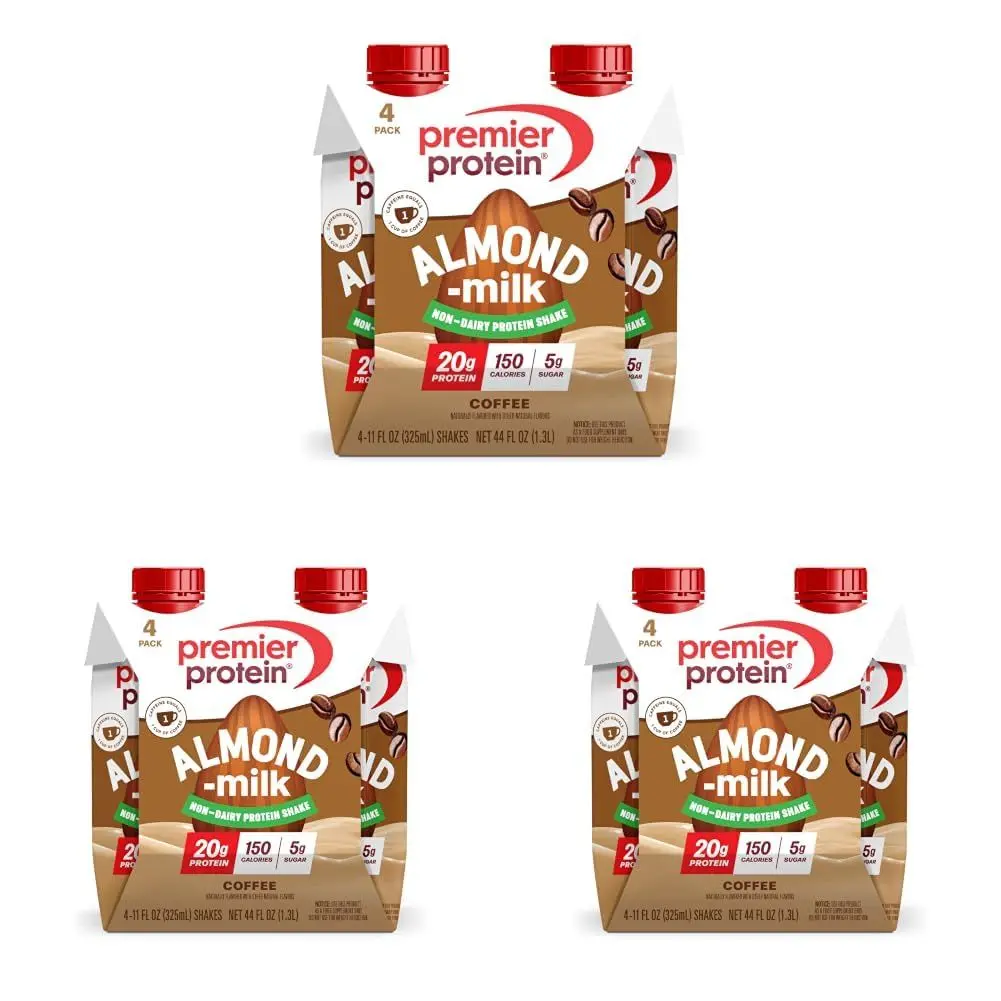 Premier Protein Non-Dairy Almondmilk Protein Shake, 20g, Vanilla, 4 Pack