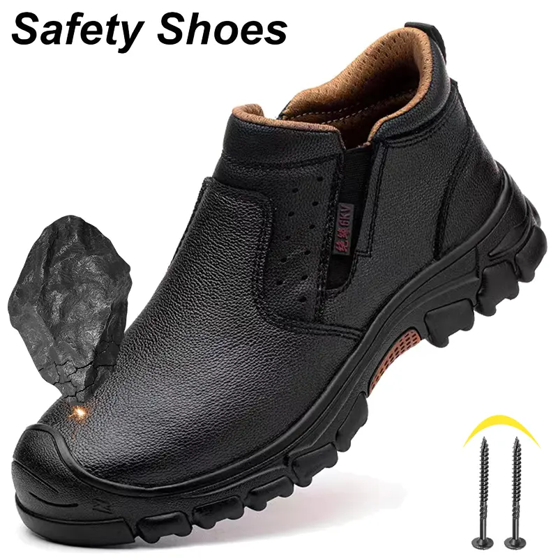 Mens Safety Shoes Steel Toe boots Protection shoes Anti-Puncture Indestructible Construction Work Shoes Composite toe work boot Black Worker
