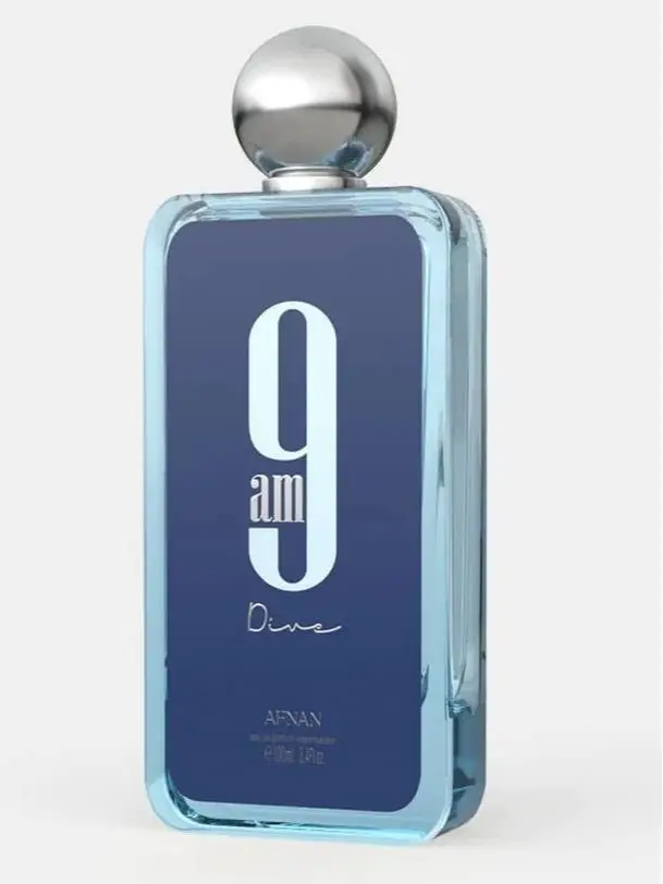 Afnan 9 AM Dive Eau de Parfum for Unisex, 3.4 oz Cologne Fragrance Perfume