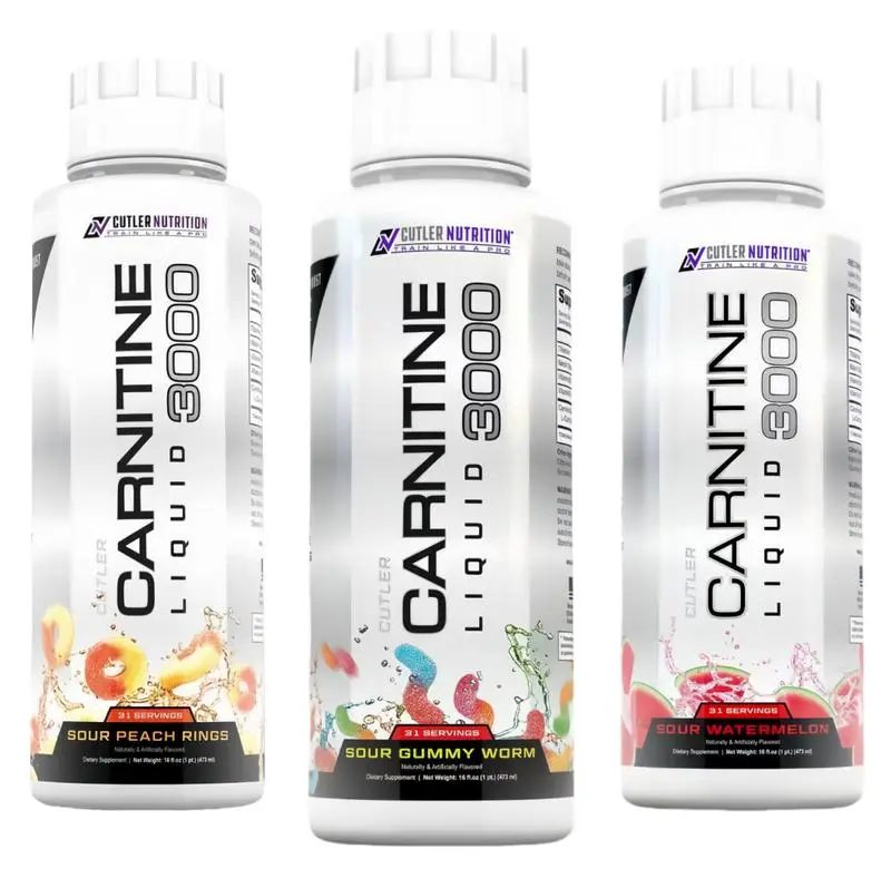 Cutler Nutrition Multi Flavor Carnitine Liquid 3000Energy Sport Beverage Drink Variety Pack