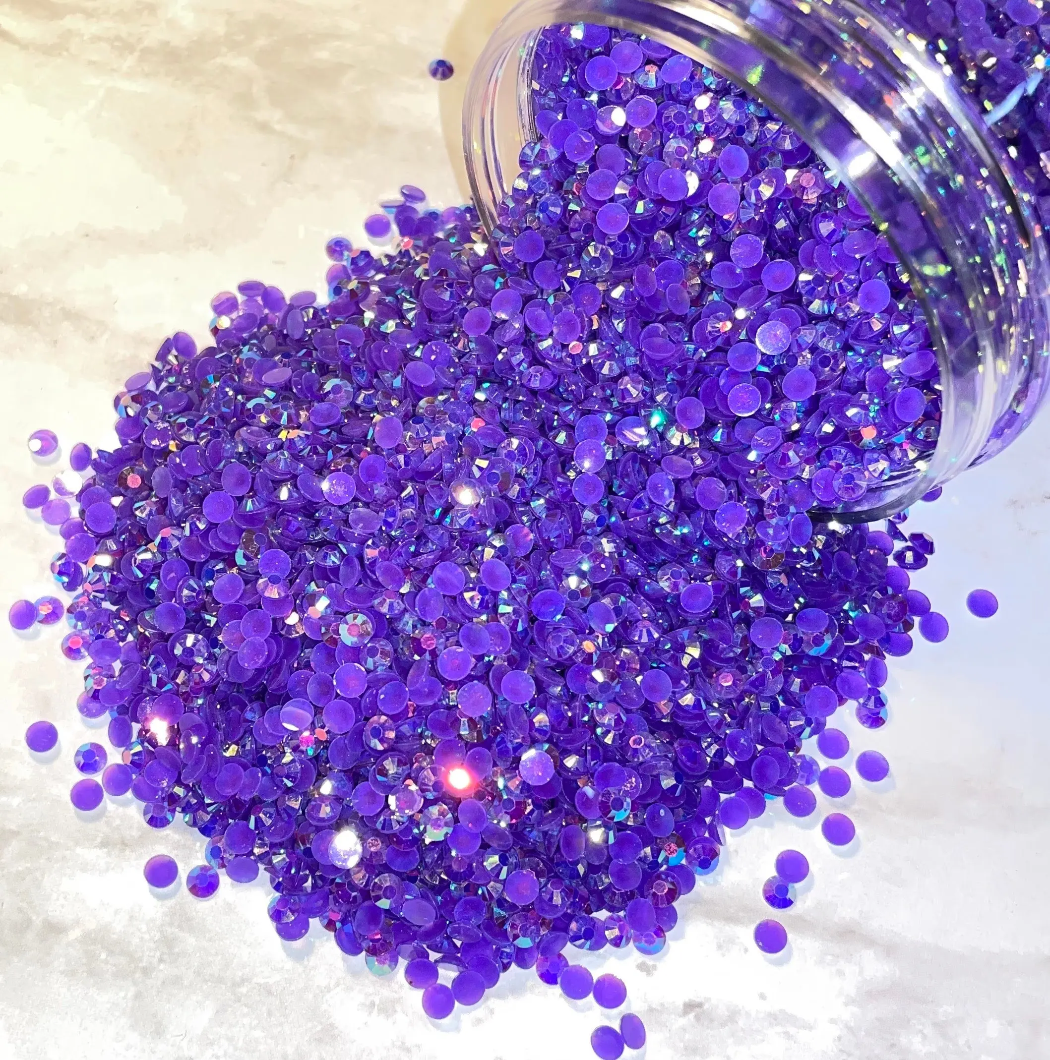 Purple AB Resin Rhinestones - Purple AB Resin Rhinestones -