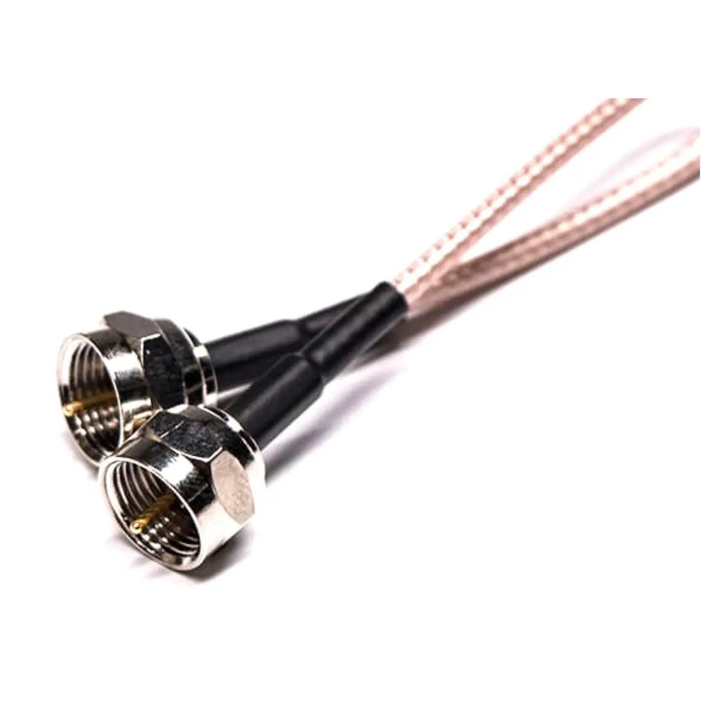 75 ohm Coaxial Cable with F connectors - 2 foot