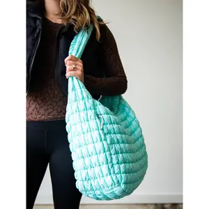 Puffer Tote - Shimmering Sea
