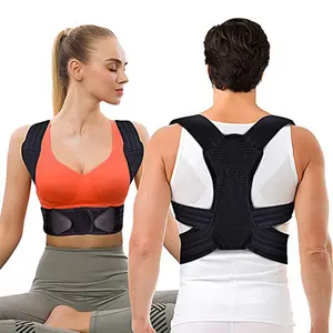Posture Corrector Brace - Open-Shoulder & Breathable Back Support for Straighter Posture & Hunchback Prevention | Unisex Black Healthcare Tool